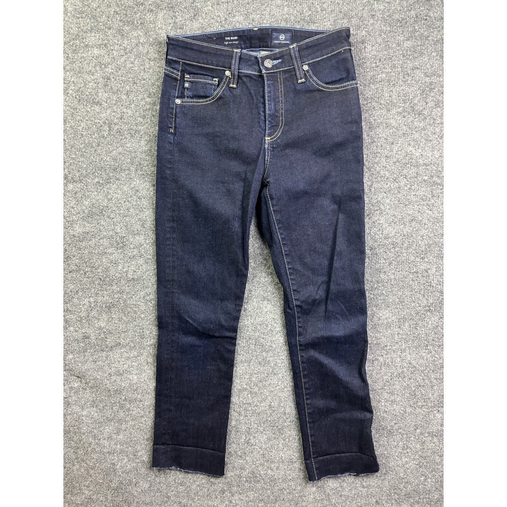 AG Adriano Goldschmied The Mari Jeans Womens 26 Indigo High Rise Straight Leg